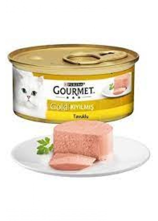 Gourmet Gold Kıyılmış Tavuklu Yetişkin Konserve Kedi Maması