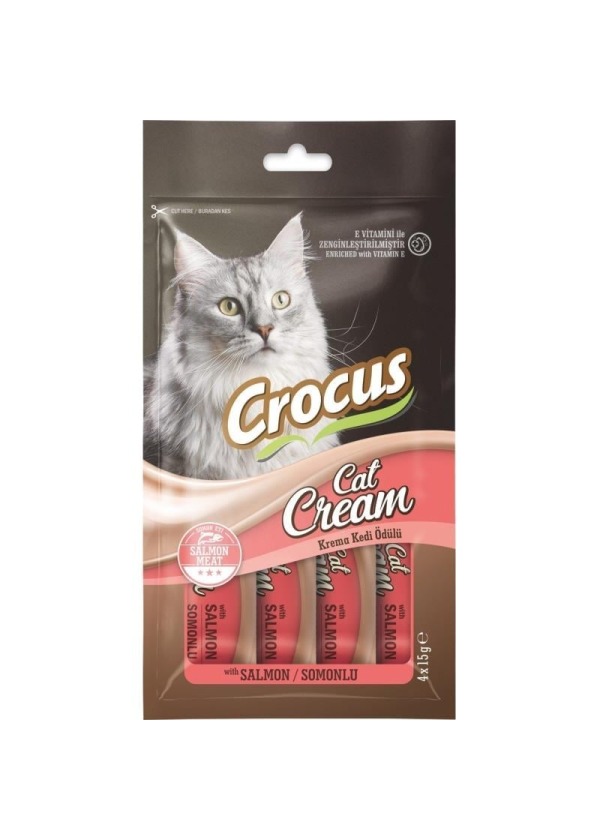 Crocus Somonlu Krema Kedi Ödülü 4x15g