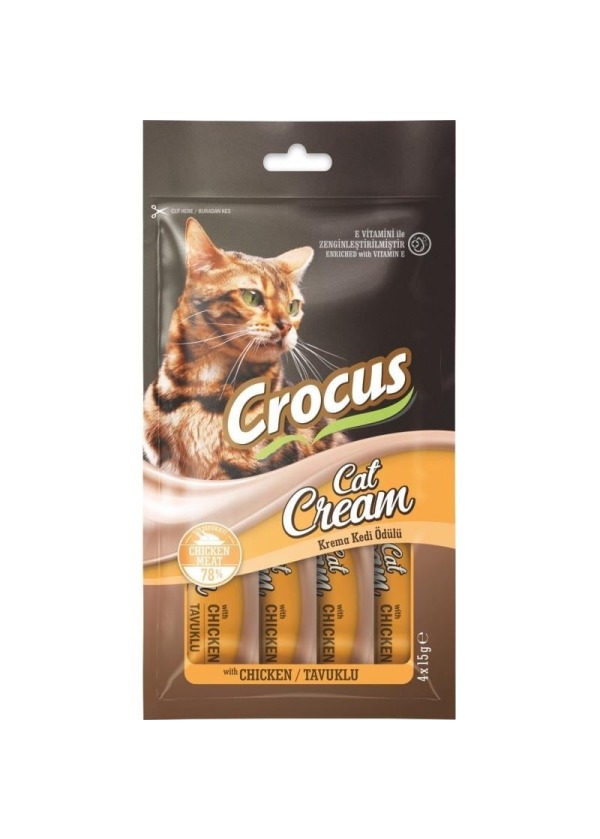 Crocus Tavuklu Krema Kedi Ödülü 4x15g